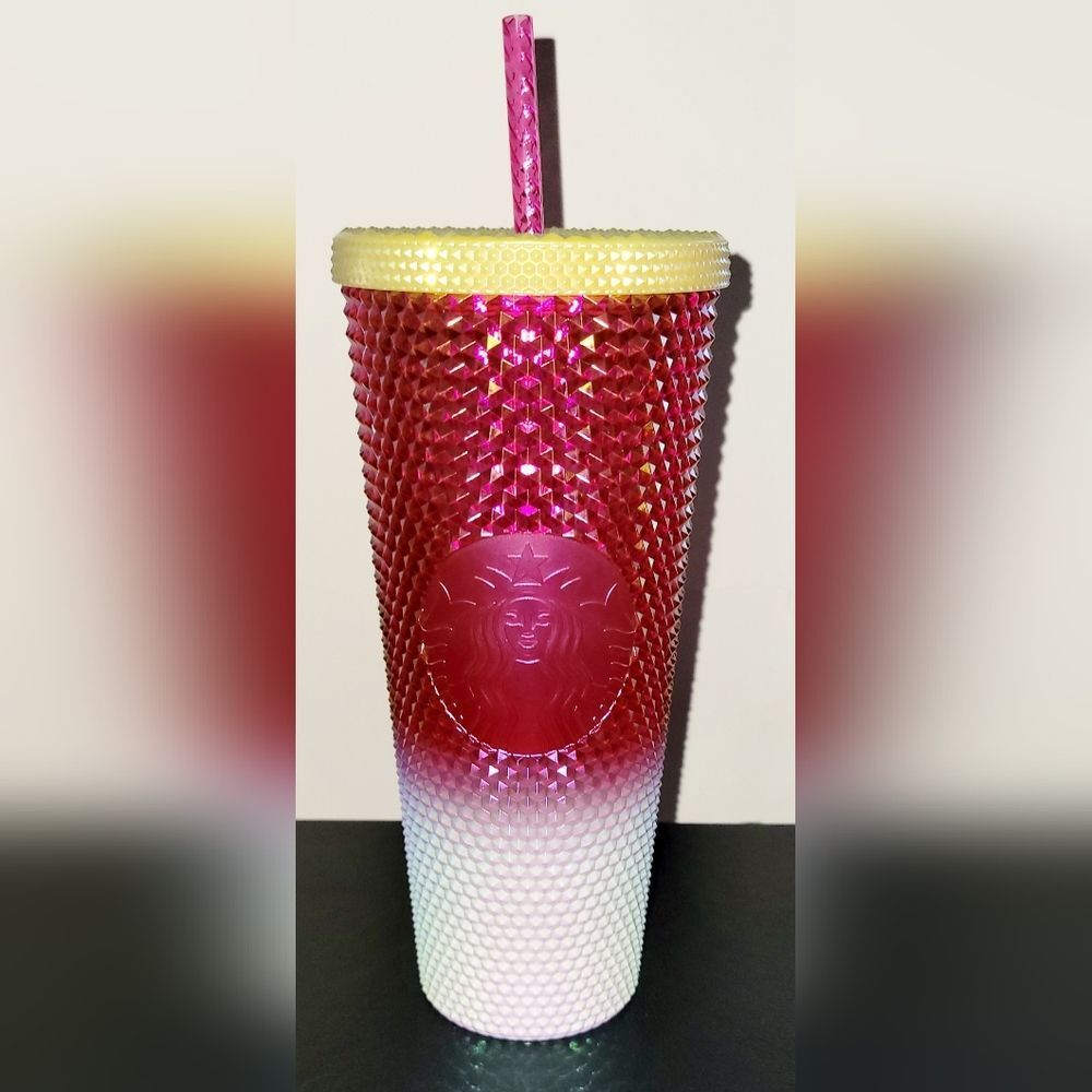 NWT Starbucks 2024 Ruby Gold Iridescent Gradient Studded